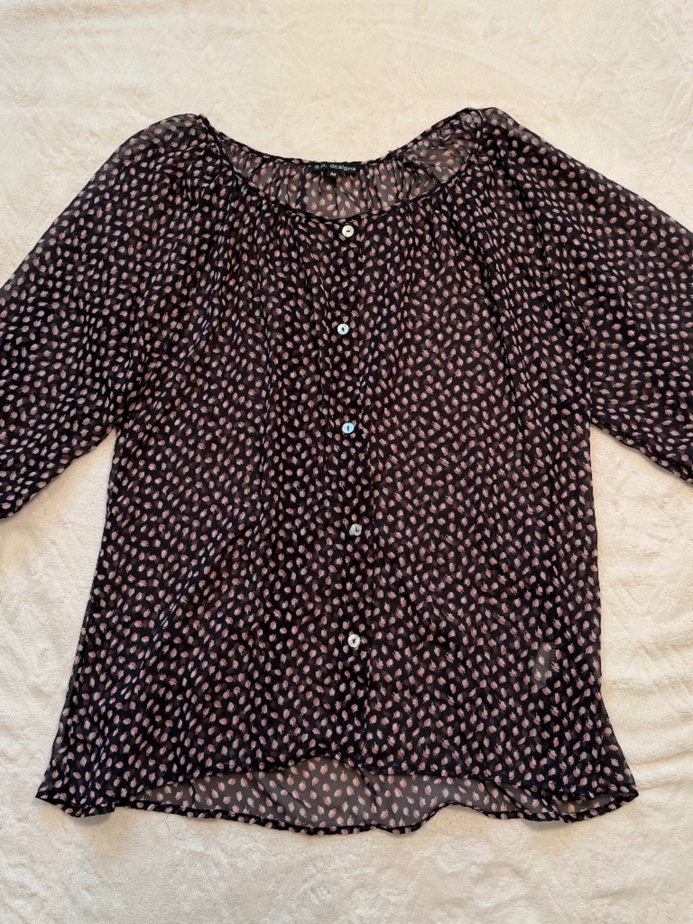 a.n. designs sheer top Size: M